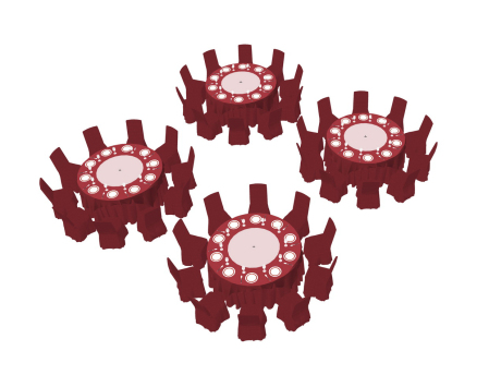 宴会厅餐桌椅SU模型