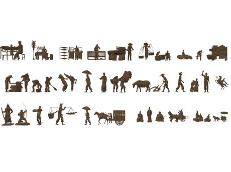 3D铜人雕塑SU模型