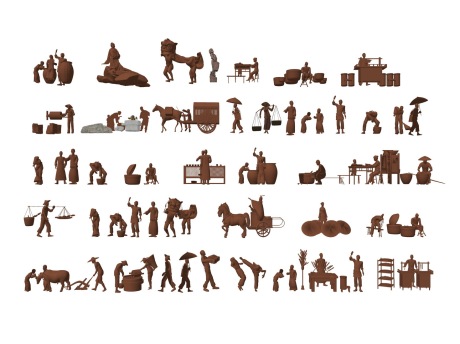 3D铜人雕塑SU模型