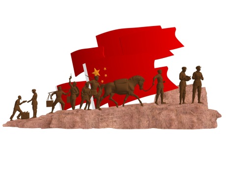 红军主题雕塑SU模型