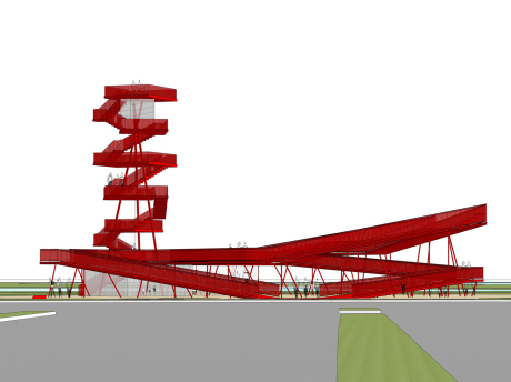瞭望塔观景台SU模型