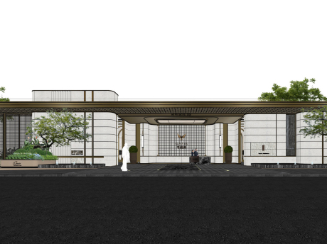 合肥高速一品森境大门SU模型