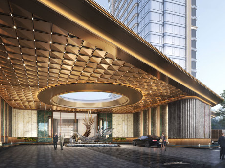 绿城鳯栖湖畔大门SU模型