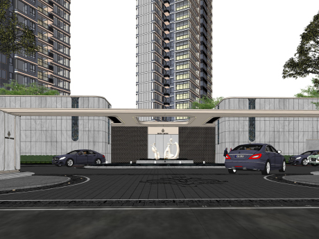 南京天琴海大门SU模型