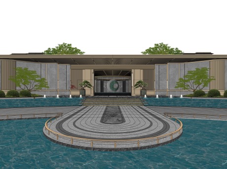 御境双江大门SU模型