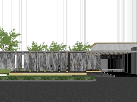 政和苑大门SU模型