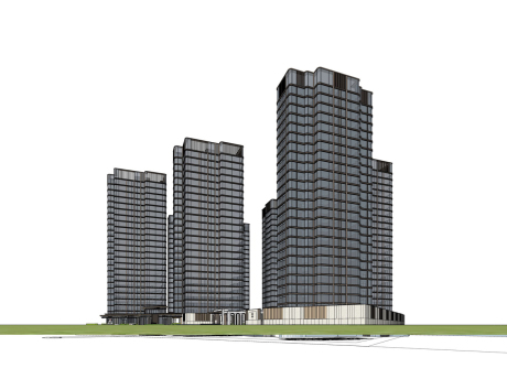 广西旅发五象Park住宅SU模型