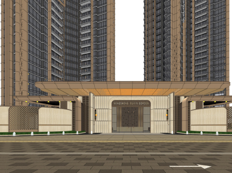 深圳明晟布心花园SU模型