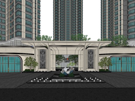 中国能建示范区景观SU模型