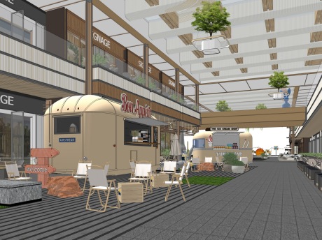 天街商业广场景观SU模型