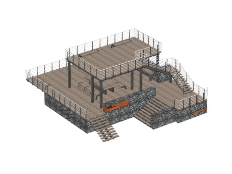 松林观海观景台SU模型