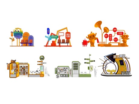 网红打卡标识SU模型