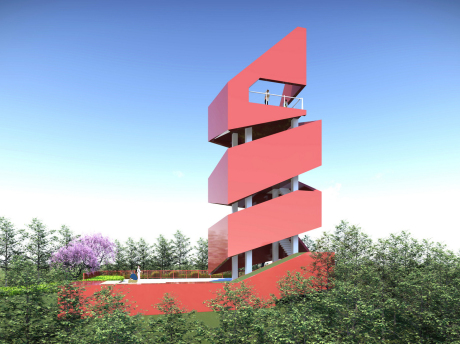 延安瞭望塔SU模型