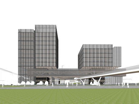 现代产业园办公楼SU模型