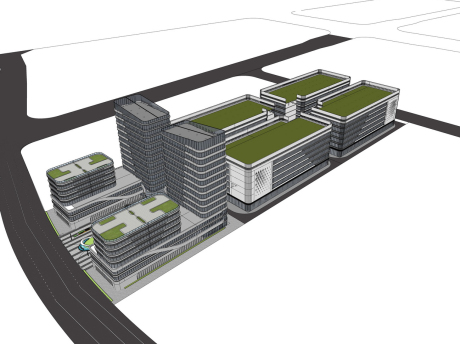 广东筑龙涂料产业园SU模型