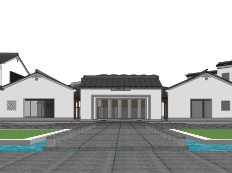 香樟广场SU模型