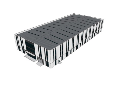 现代厂房SU模型