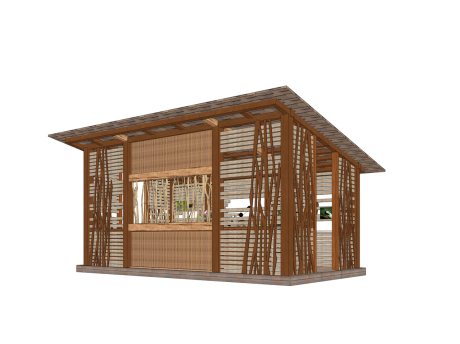 观鸟木屋SU模型