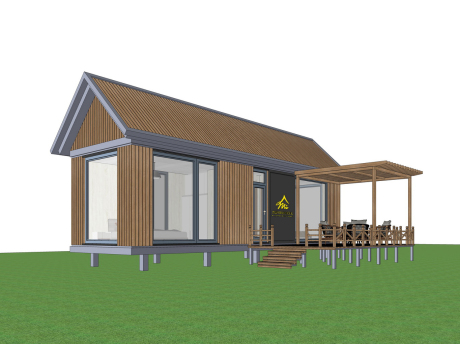 吉克普林国际滑雪度假区木屋民宿SU模型