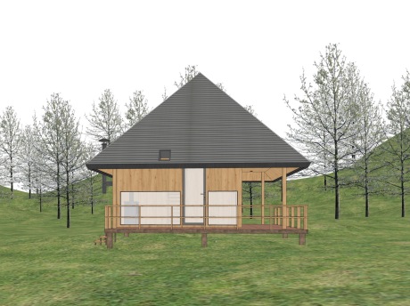 林中木屋SU模型