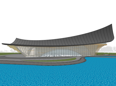 木结构驿站SU模型