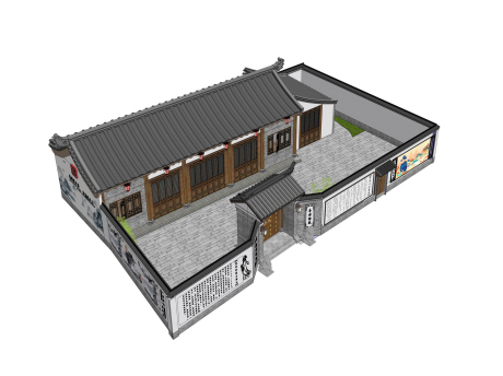 龐氏宗祠SU模型