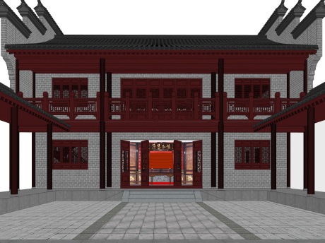 王氏宗祠SU模型