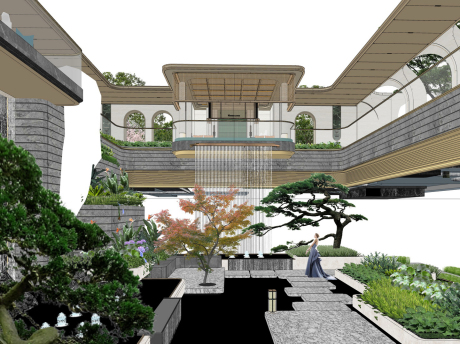 合肥滨湖高速壹品森境大区景观SU模型