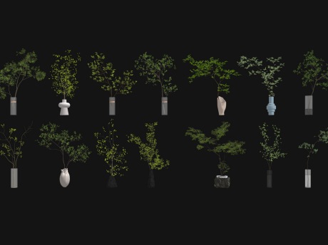 花瓶插花摆件SU模型