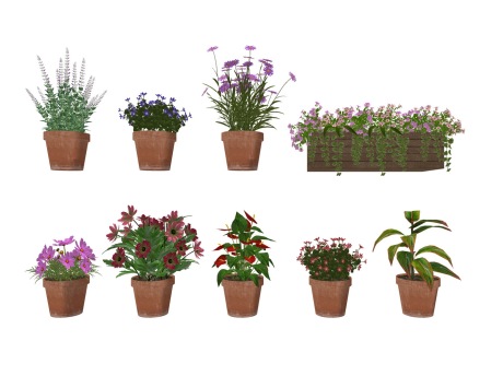 盆栽组合SU模型