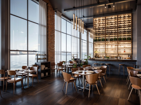 现代餐厅SU模型