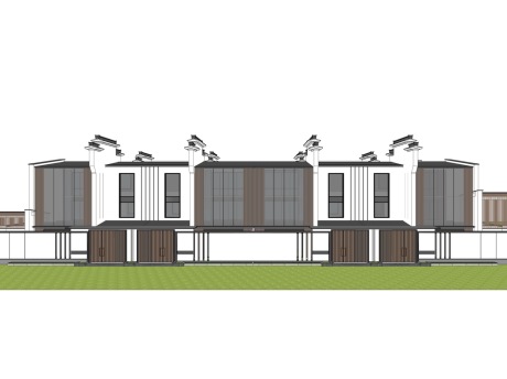 新中式合院别墅SU模型