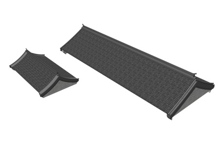 中式坡屋顶屋檐屋脊SU模型