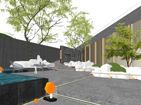 现代示范区下沉空间SU模型