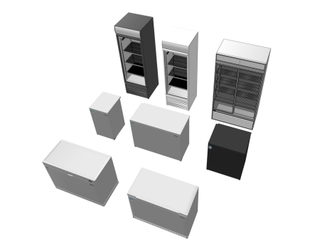 冰柜消毒柜组合SU模型