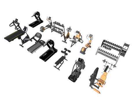 健身器材SU模型