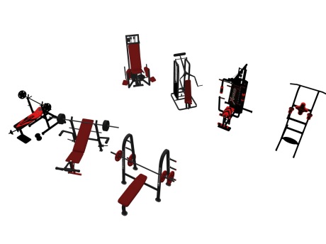 健身器材SU模型