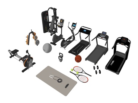 健身器材SU模型