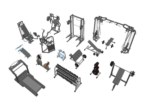 健身器材SU模型