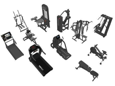 健身器材SU模型