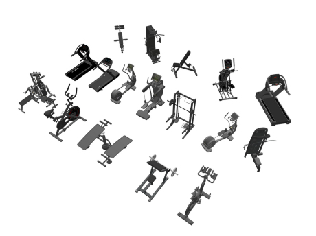 健身器材SU模型