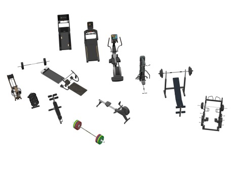 健身器材SU模型