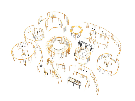 户外健身器材SU模型