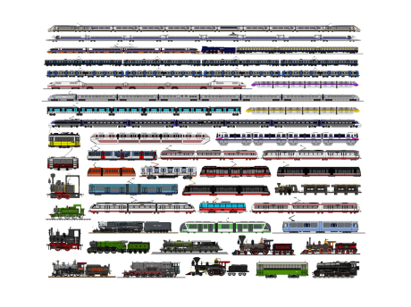 火车高铁动车组合SU模型