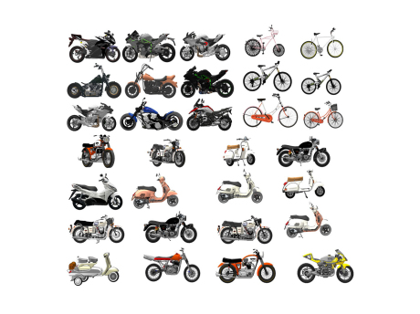 摩托车自行车组合SU模型