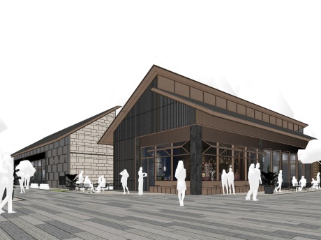 新中式商业街SU模型