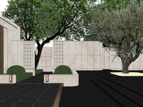 保利金安示范区景观SU模型