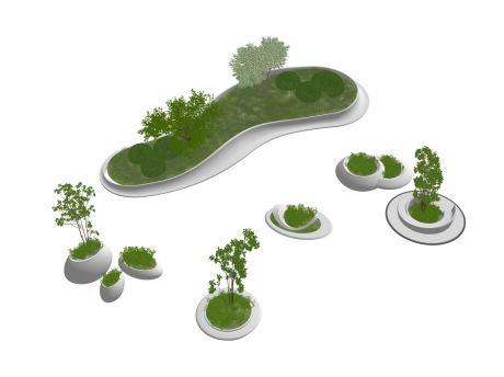 树池种植池SU模型