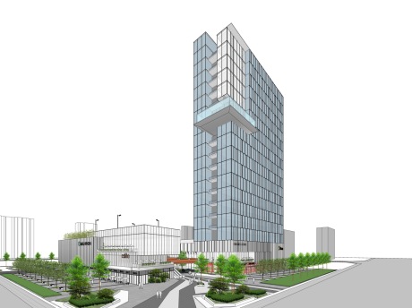 现代办公商业综合体SU模型