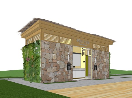 观景台卫生间SU模型